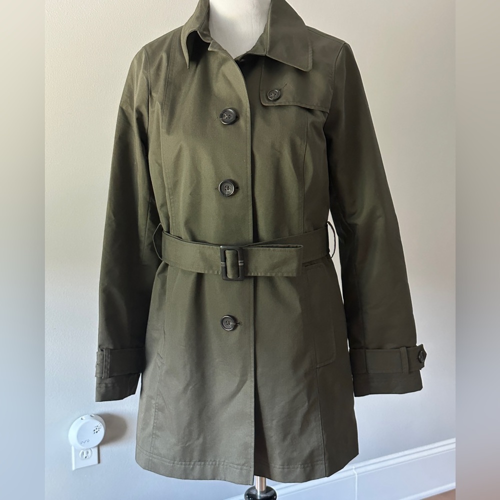 L.L. Bean Olive Green Women's Trench Coat
